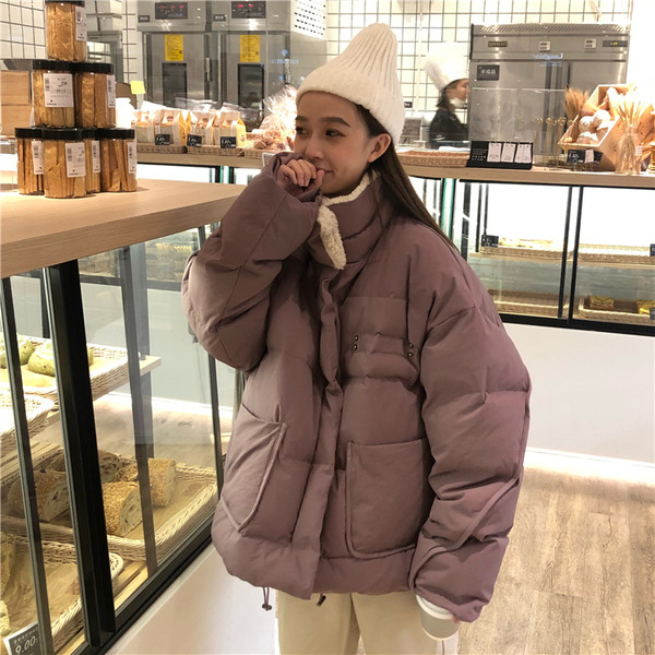 Geaca de iarna lata cu fermoar si buzunare in trei culori