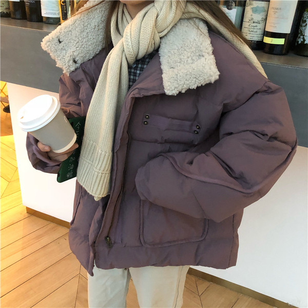 Geaca de iarna lata cu fermoar si buzunare in trei culori