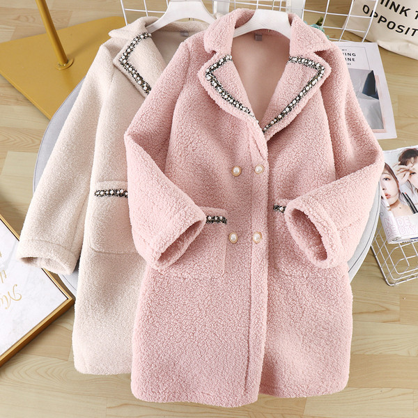 Nappali női hosszú kabát kövekkel, három színben