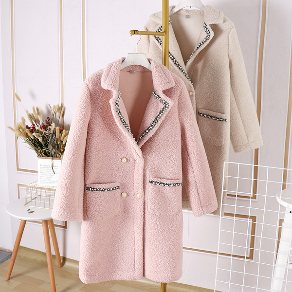 Nappali női hosszú kabát kövekkel, három színben