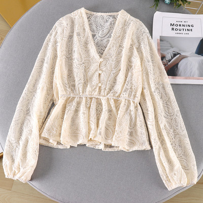 Cămașă modernă de damă cu nasturi și decolteu spitz în patru culori