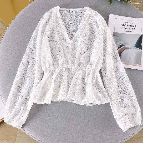 Cămașă modernă de damă cu nasturi și decolteu spitz în patru culori