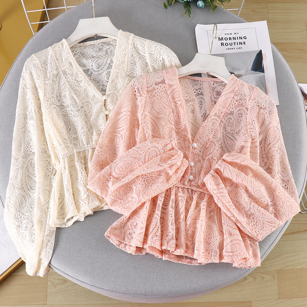 Cămașă modernă de damă cu nasturi și decolteu spitz în patru culori