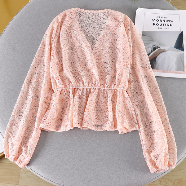 Cămașă modernă de damă cu nasturi și decolteu spitz în patru culori