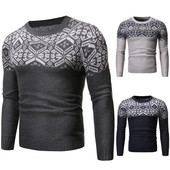 Alkalmi férfi pulóver O-nyakkal, három színben