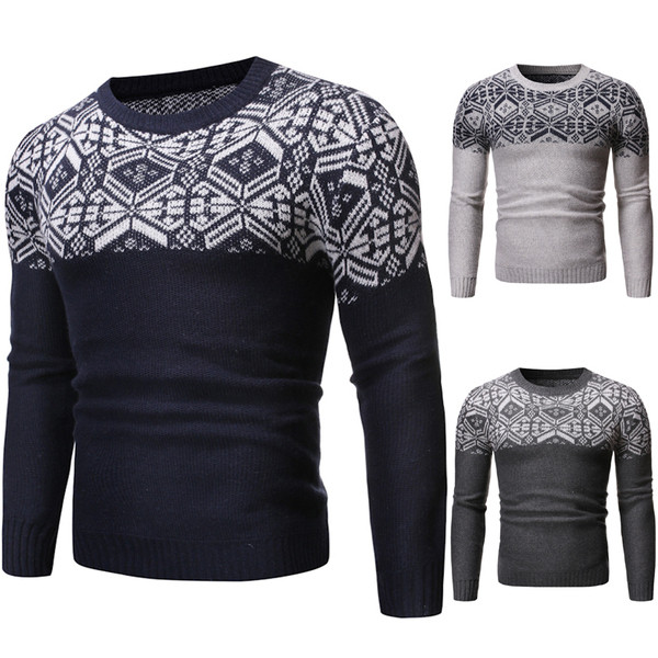 Alkalmi férfi pulóver O-nyakkal, három színben