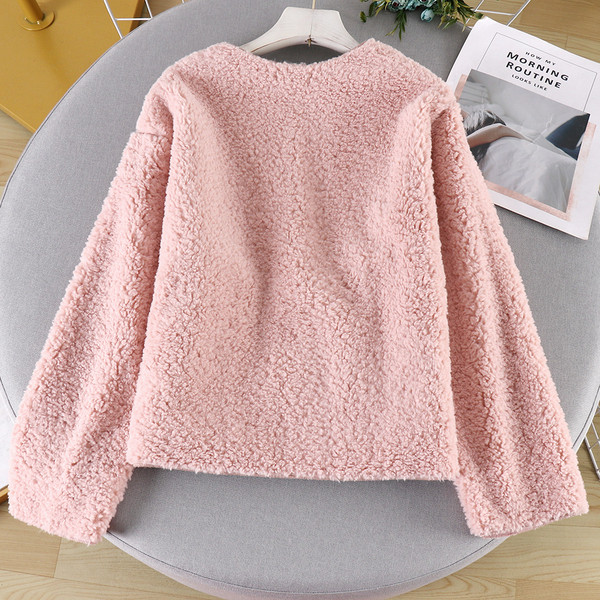 Palton scurt de dama model nou cu nasturi si guler inalt in mai multe culori