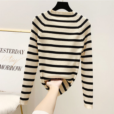 Pulover de dama modern cu decolteu O in patru culori