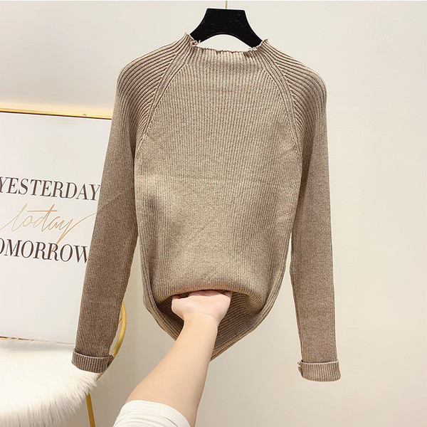 Pulover de dama modern cu decolteu O in patru culori