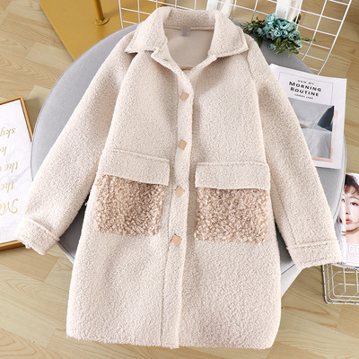 Ежедневно дамско дълго палто с копчета и джобове в три цвята