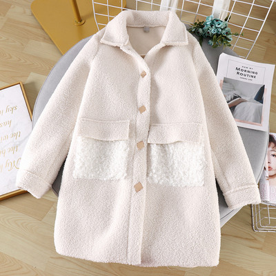 Ежедневно дамско дълго палто с копчета и джобове в три цвята