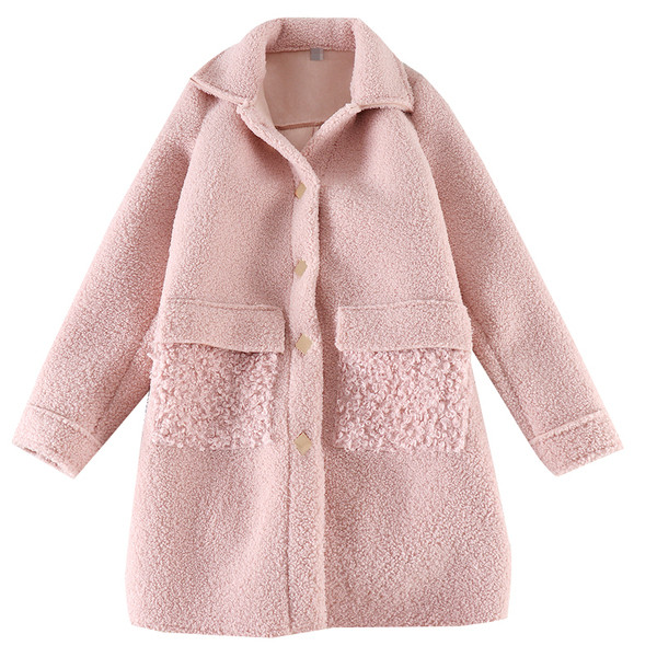 Ежедневно дамско дълго палто с копчета и джобове в три цвята