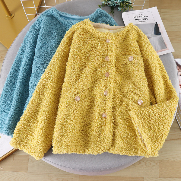 Γυναικείο casual short παλτό με κουμπιά σε τέσσερα χρώματα