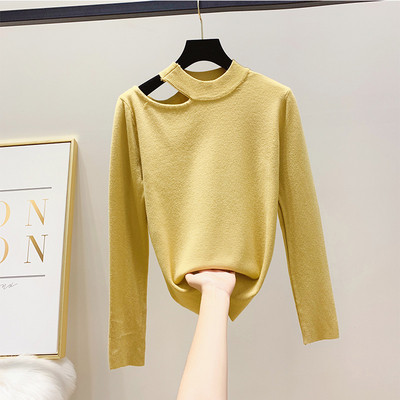 Pulover de dama cu decolteu rotund in mai multe culori