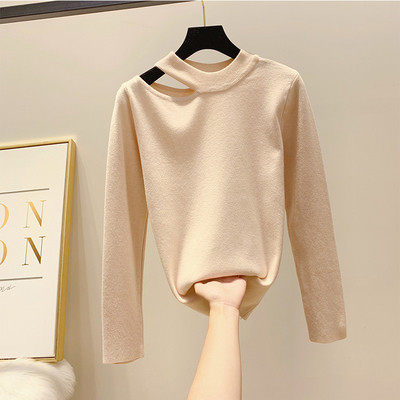 Pulover de dama cu decolteu rotund in mai multe culori