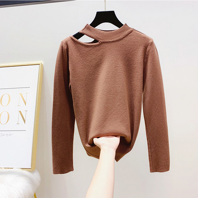 Pulover de dama cu decolteu rotund in mai multe culori