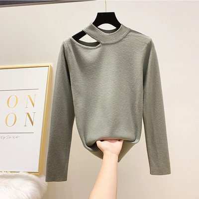 Pulover de dama cu decolteu rotund in mai multe culori