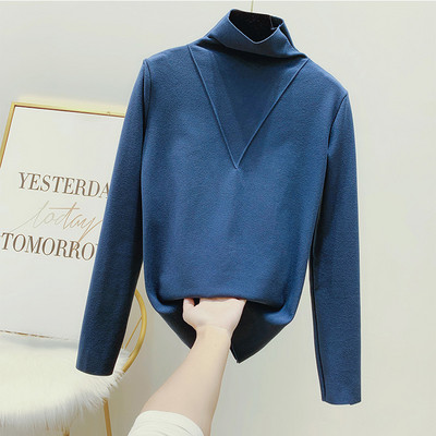 Γυναικεία μπλούζα με ψηλό γιακά σε τέσσερα χρώματα