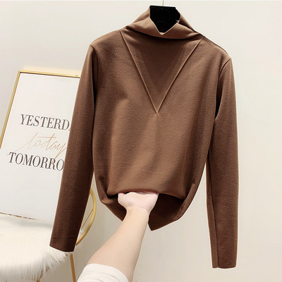 Γυναικεία μπλούζα με ψηλό γιακά σε τέσσερα χρώματα