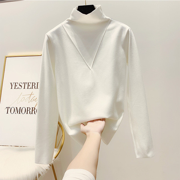 Γυναικεία μπλούζα με ψηλό γιακά σε τέσσερα χρώματα