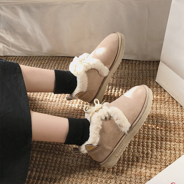 Pantofi casual de iarna de dama cu captuseala moale in mai multe culori