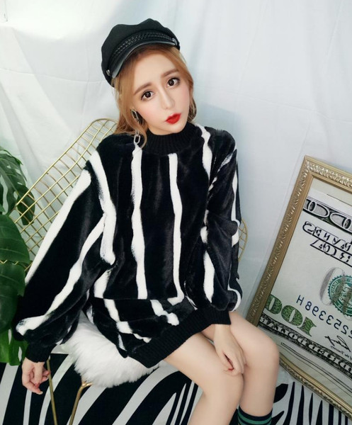 Hosszú csíkos pulóver két színben