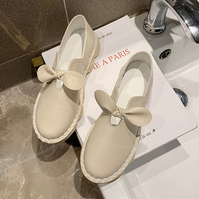 Pantofi dama casual din piele cu talpa plate in mai multe culori