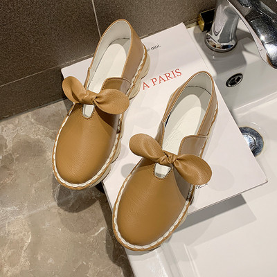 Pantofi dama casual din piele cu talpa plate in mai multe culori