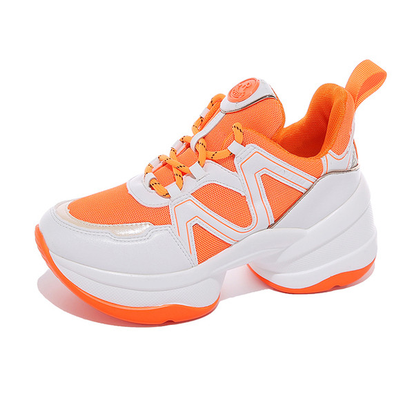 Adidasi moderni de dama cu talpa inalta si aspra in trei culori