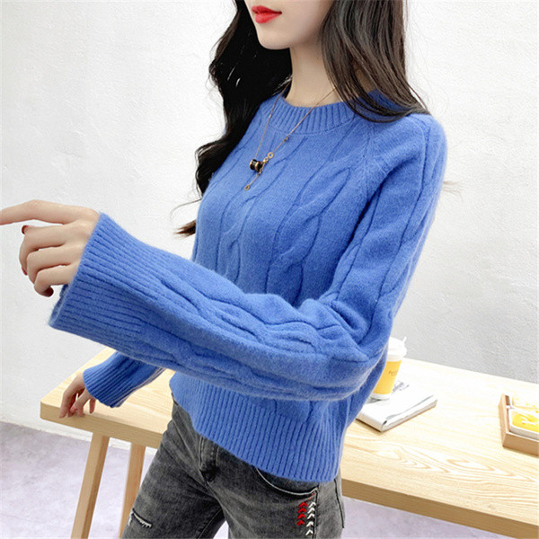 Aktuális női pulóver új modell kék, zöld, narancs és bézs színekben