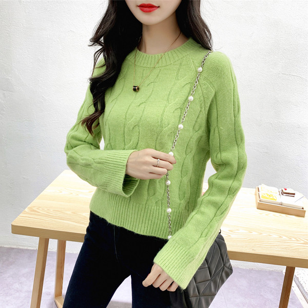 Aktuális női pulóver új modell kék, zöld, narancs és bézs színekben