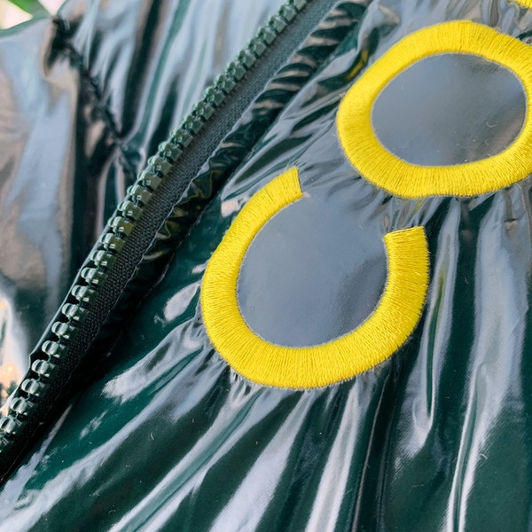 Geaca scurta de dama cu fermoar de culoare verde