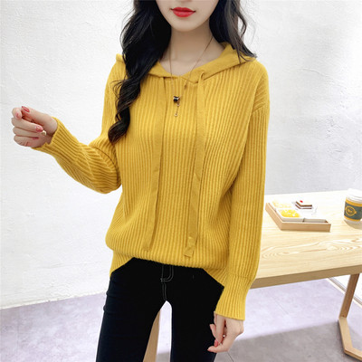 Pulover de damă modern cu glugă - în mai multe culori