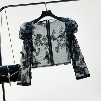 Camasa de dama model nou la zi cu element 3D in trei culori