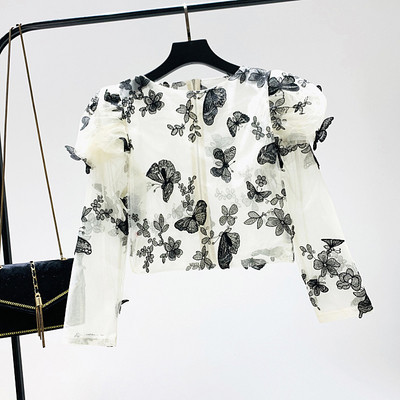 Camasa de dama model nou la zi cu element 3D in trei culori