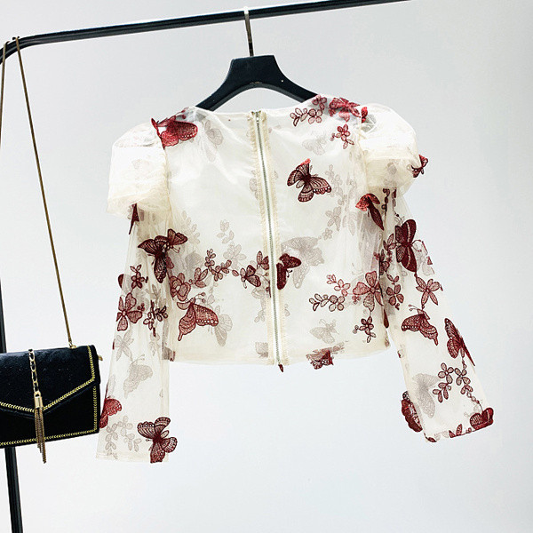 Camasa de dama model nou la zi cu element 3D in trei culori