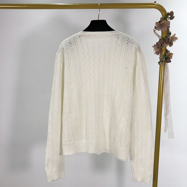 Cardigan de damă în culoarea albă din tricotaj subțire