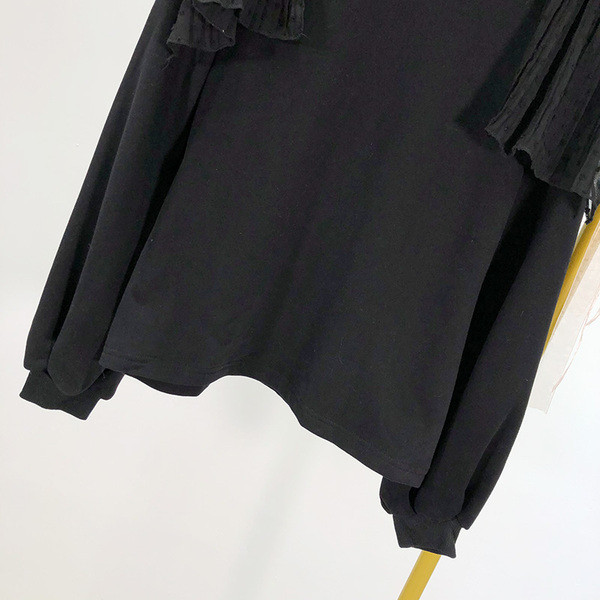 Bluză modernă de damă în negru și tul