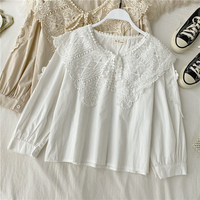 Stílusos női ing ovális nyakkivágással és hosszú ujjú több színben