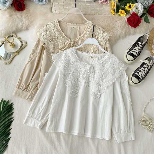 Stílusos női ing ovális nyakkivágással és hosszú ujjú több színben