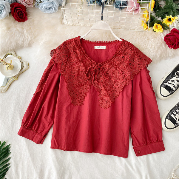 Stílusos női ing ovális nyakkivágással és hosszú ujjú több színben