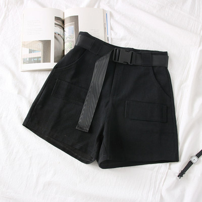 Model nou de pantaloni scurti de dama cu curea si buzunare in mai multe culori