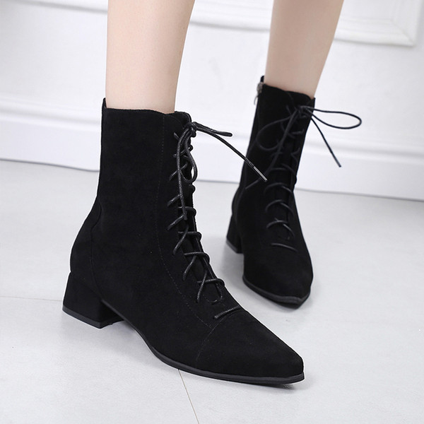 Cizme de dama din piele intoarsa cu fermoar in negru si bej