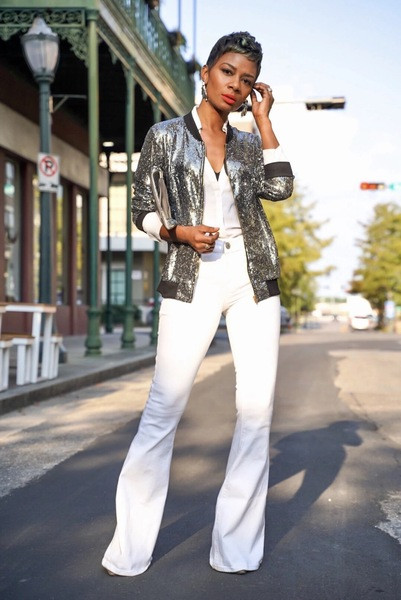 Modern női őszi kabát flitterekkel és cipzárral, négy színben