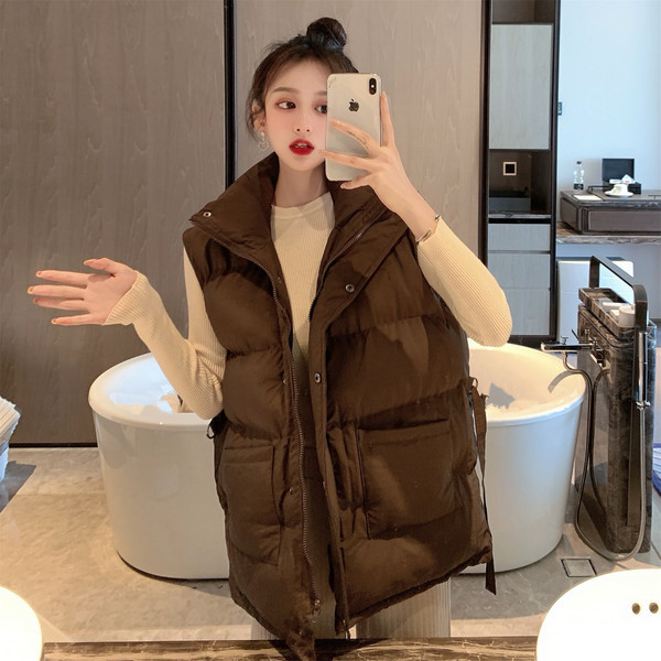 Hosszú téli mellény három színben nyakkendővel