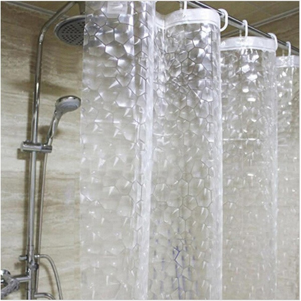 Perdea de baie impermeabilă în albastru, verde și alb