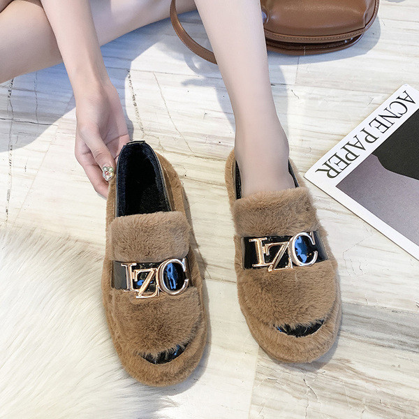 Pantofi casual de iarna de dama cu element metalic in trei culori