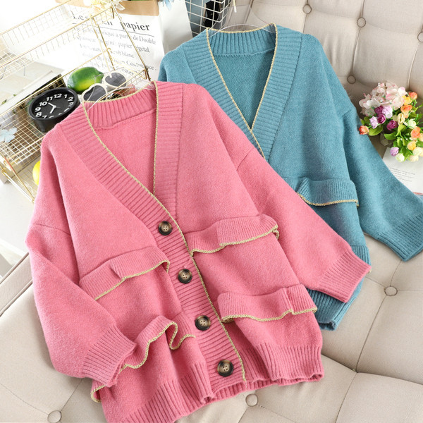 Női kardigán gombokkal több színben