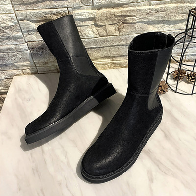 Cizme de iarna dama cu talpa plata de culoare neagra