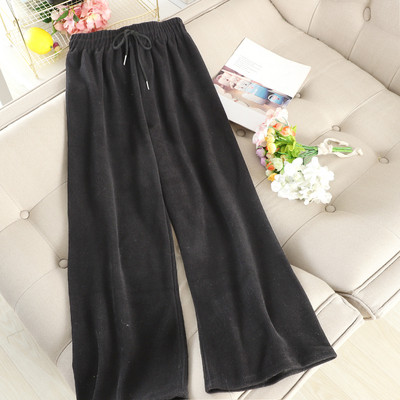 Pantaloni de dama cu talie inalta si elastic in mai multe culori